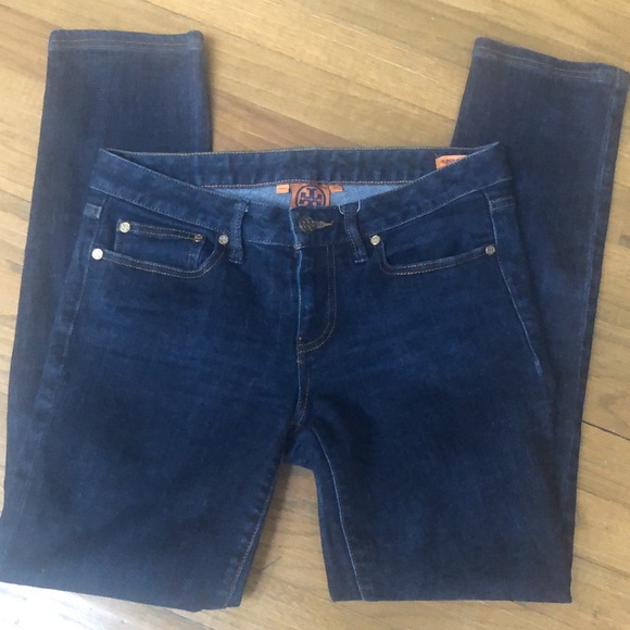 TORY BURCH JEANS | Super Skinny Jeans | Dark Wash Designer Jeans - Picture 2 of 6
